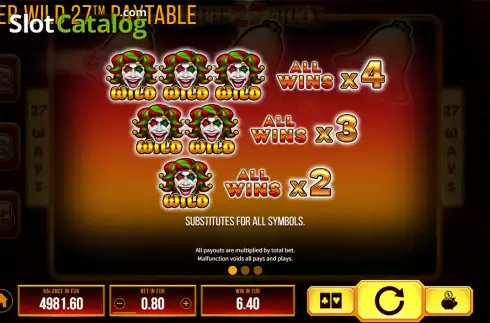 Скрин6. Super Wild 27 слот