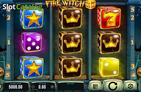 Скрин2. Fire Witch Dice слот