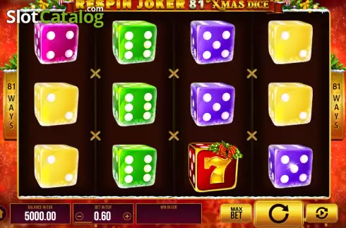 Скрин2. Respin Joker 81 Xmas Dice слот