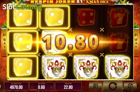 Скрин3. Respin Joker 81 Xmas Dice слот