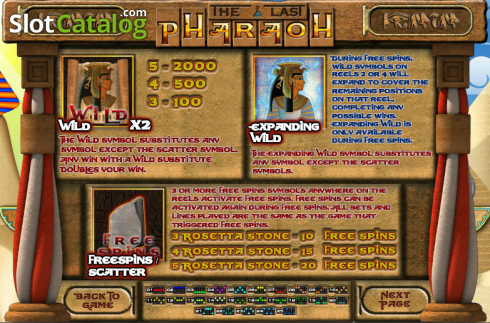 Скрин5. The Last Pharoah слот