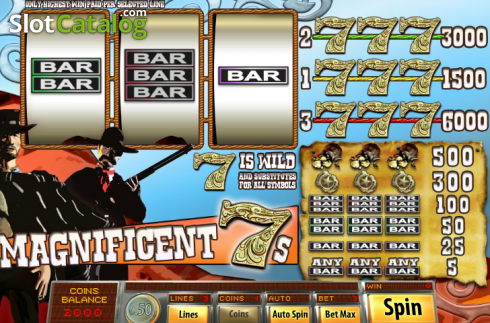 Скрин2. Magnificent 7s слот
