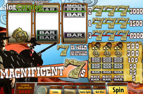 Скрин4. Magnificent 7s слот