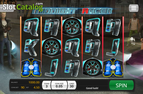 Скрин2. Midnight Racer слот