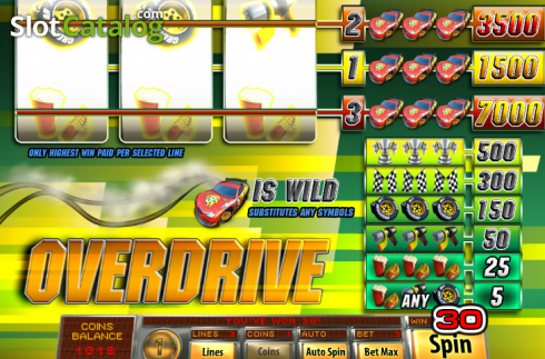 Скрин3. Overdrive (Saucify) слот