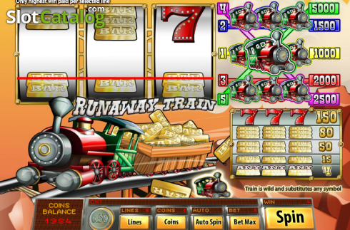 Скрин2. Runaway Train (Saucify) слот