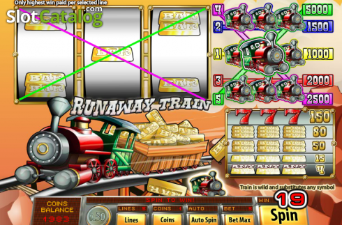 Скрин3. Runaway Train (Saucify) слот