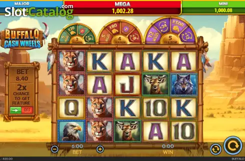Скрин2. Buffalo Cash Wheels слот