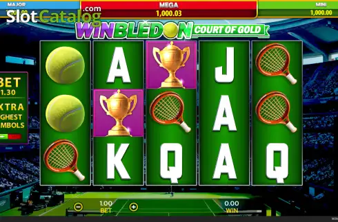 Скрин2. Winbledon - Court of Gold слот