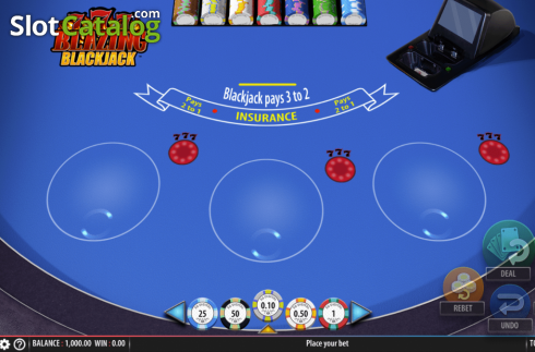 Скрин2. Blazing 7's Blackjack слот
