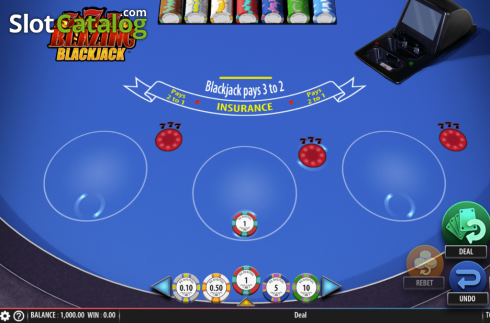 Скрин3. Blazing 7's Blackjack слот