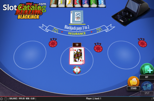 Скрин4. Blazing 7's Blackjack слот