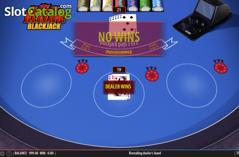 Скрин5. Blazing 7's Blackjack слот
