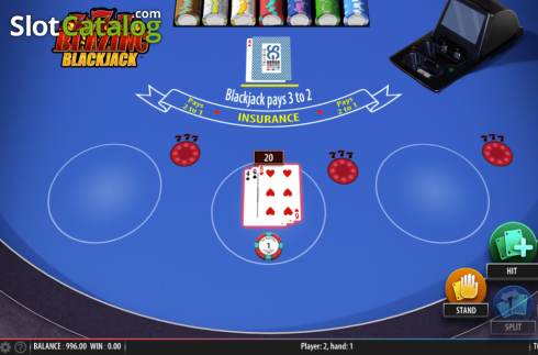 Скрин6. Blazing 7's Blackjack слот