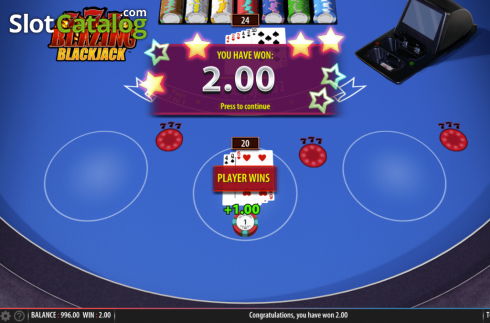 Скрин7. Blazing 7's Blackjack слот