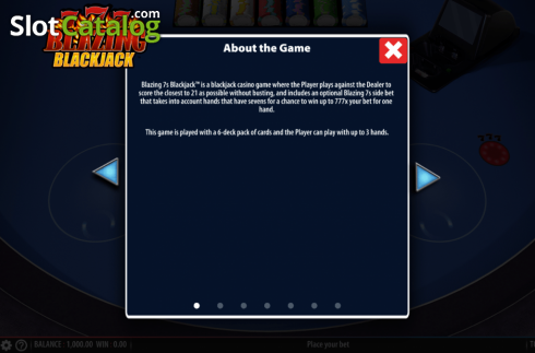 Скрин8. Blazing 7's Blackjack слот