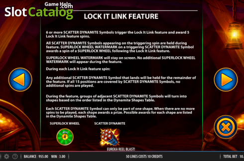 Скрин8. Eureka Reels Blast Superlock слот