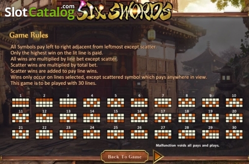 Скрин6. Six Swords слот