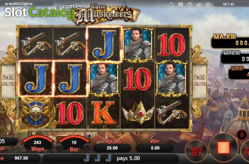 Скрин5. Three Musketeers (SimplePlay) слот