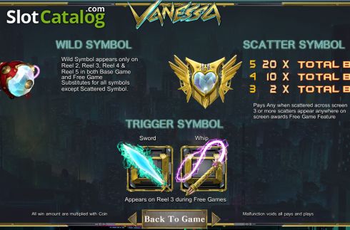Скрин6. Vanessa слот