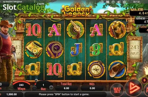 Скрин2. Golden Legacy (SimplePlay) слот