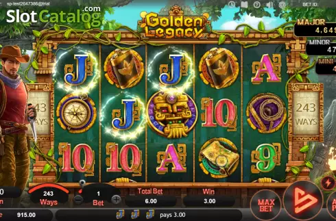 Скрин4. Golden Legacy (SimplePlay) слот