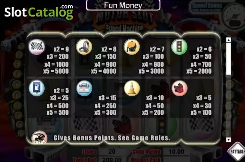 Скрин2. Motor Slot Speed Machine слот