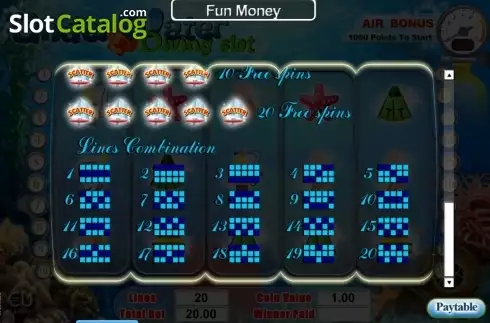 Скрин3. Under Water Diving Slot слот