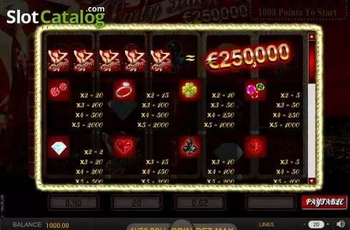 Скрин7. Lady Luck (SkillOnNet) слот