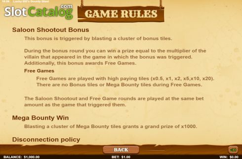 Скрин5. Lucky Bills Bounty Blast слот
