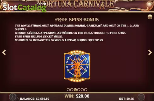 Скрин7. Fortuna Carnivàle слот
