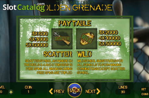 Скрин5. The Last Drop Golden Grenade слот