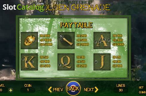 Скрин6. The Last Drop Golden Grenade слот