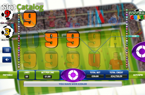 Скрин4. Football Crazy слот