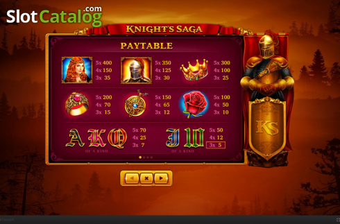 Скрин6. Knight's Saga слот