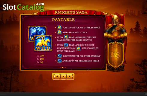 Скрин7. Knight's Saga слот