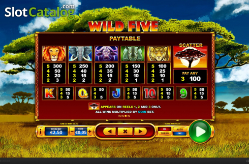 Скрин7. Wild Five слот