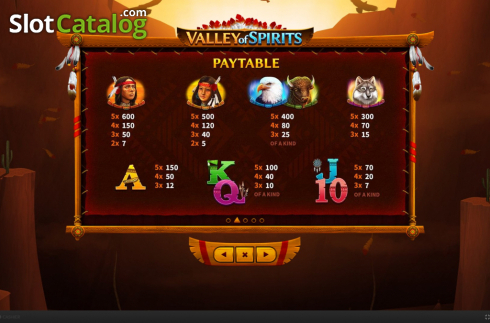 Скрин7. Valley of Spirits слот
