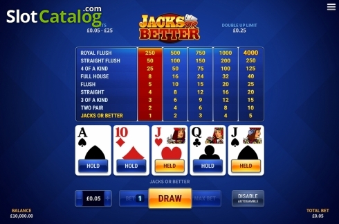 Скрин2. Jacks or Better (Skywind Group) слот
