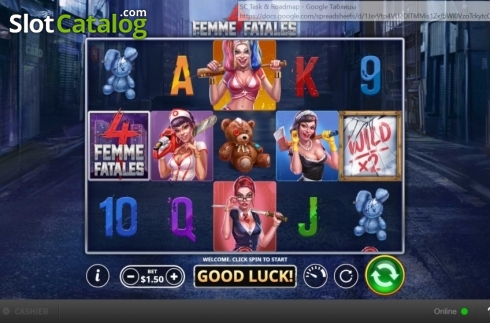 Скрин2. Four Femme Fatales слот