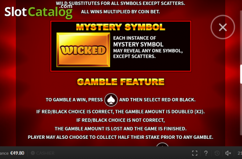 Скрин8. Wicked 777 слот
