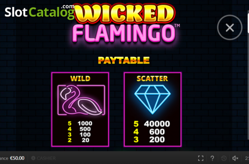 Скрин7. Wicked Flamingo слот