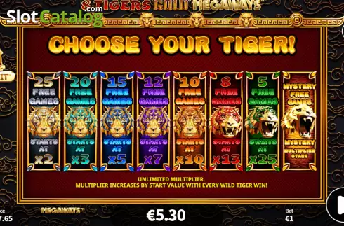 Скрин8. 8 Tigers Gold Megaways слот