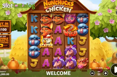 Скрин3. Nunchucks Chicken слот
