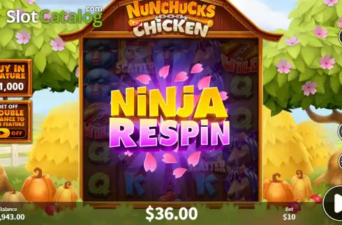 Скрин5. Nunchucks Chicken слот