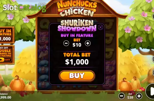 Скрин8. Nunchucks Chicken слот