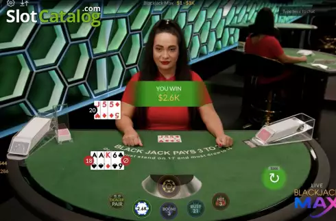 Скрин3. Live Blackjack Max слот