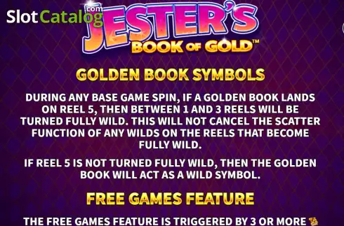 Скрин5. Jester's Book of Gold слот