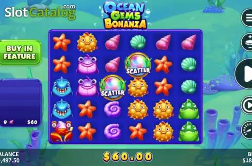 Скрин2. Ocean Gems Bonanza слот