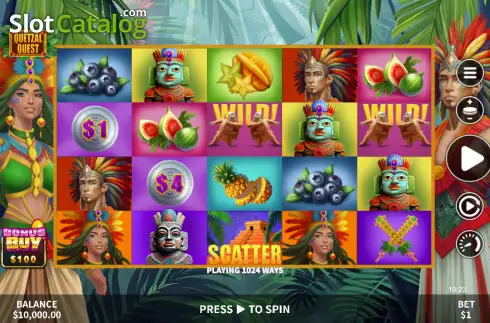 Скрин2. Quetzal Quest слот